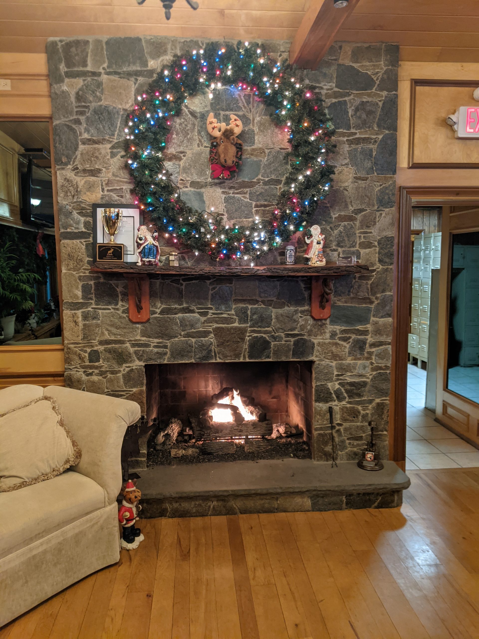 Our lodge fireplace